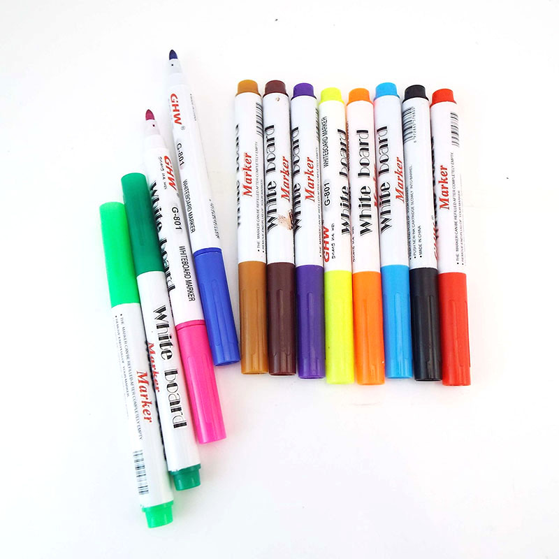 매직 수채화 물감 펜 물 부동 낙서 펜 12 색 어린이 컬러 마커 펜 조기 교육 화이트 보드